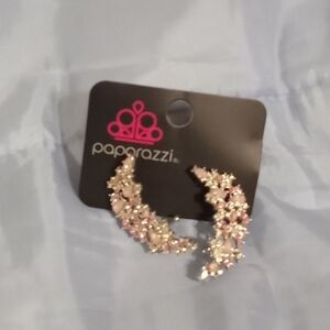 Prismatically Panoramic Pink Post Crawler Earrings